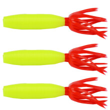 3-teiliges Angelköder-Set in-5 Gelb-Roter Schwanz