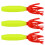 3-teiliges Angelköder-Set in-5 Gelb-Roter Schwanz 1