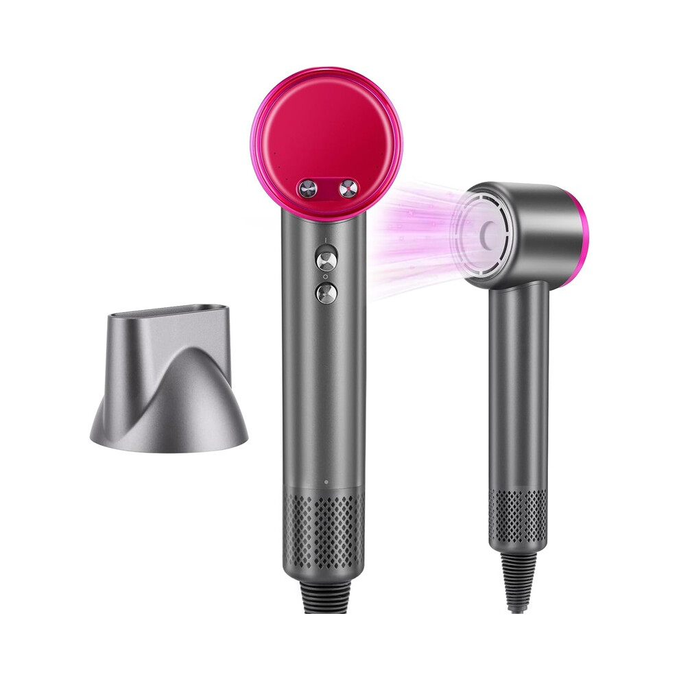 Stoyotu Gray (Gray) Hair Dryer Professional Ionic Hair Dryer With 3 Speed 4 Heat Setting Brushless Motor 110000 Rpm Low Noise Thermo-Control Travel Hairdryers