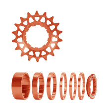 Kits de conversion de pignons à vitesse unique pour-18T Orange