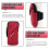 3Pièces Brassards Rouge Pour Téléphone Rangement Durable 5