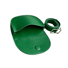 Adjustable PU Leather Waist Pack With Belt Golf Ball-Green