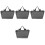 4Pcs Grey Polyester Wheelchair Side Bags Large Capacity Storage Pouch 2