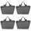 4Pcs Grey Polyester Wheelchair Side Bags Large Capacity Storage Pouch 4