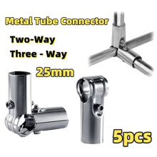 Conjunto de 5 Conectores de Tubo Estrutural de 25 mm, Conector de Tubo Mal, Suporte de Haste de Tubo, Braçadeira Fixa, Acessórios de Conexão B