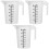 3Pcs Clear Plastic Measuring Cups with Insulated Handle Large Capacity 2
