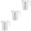 3Pcs Clear Plastic Measuring Cups with Insulated Handle Large Capacity 4