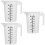 3Pcs Clear Plastic Measuring Cups with Insulated Handle Large Capacity 6