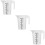 3Pcs Clear Plastic Measuring Cups with Insulated Handle Large Capacity 8