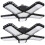 2Pcs LED Garage Folding Light Black 5 Panel Adjustable Ceiling Lamp 5