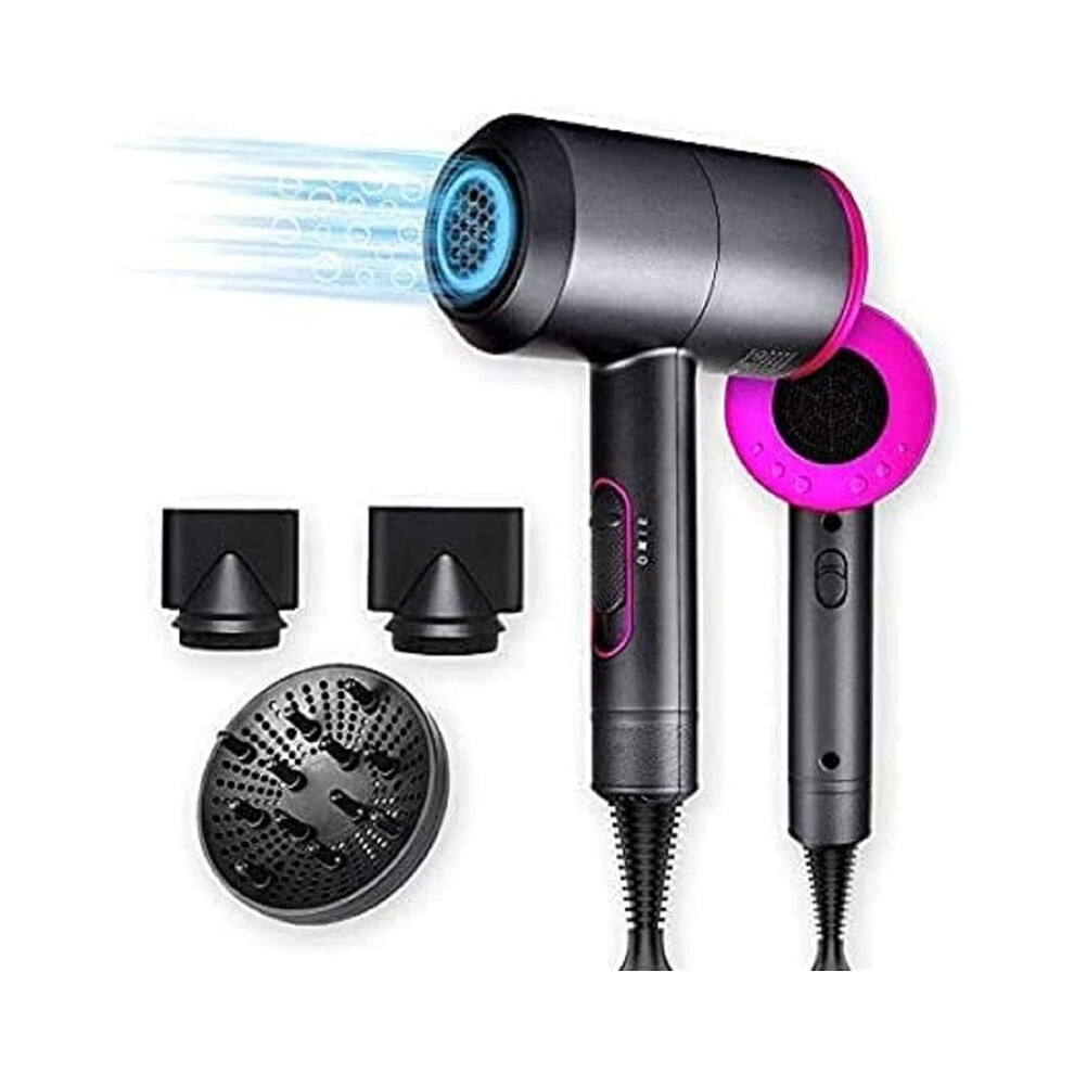 Stoyotu Grey (Grey) Professional Hair Dryer 2000W Fast Dry Negative Ions Hair Blow Temperature Hairdryer With Diffuser Hairdryer With 2 Speeds