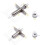 360 Degrees Conceal Pivot Hinge Set for Wood Slats Screen Partition Divider 6