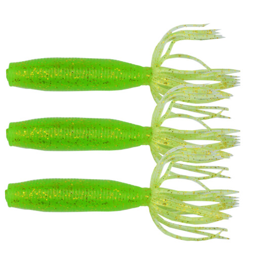 Packung mit 3 realistischen, weichen-3 Fluoreszierendes Grün