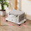 Under Desk Printer Stand with Caster Wheels Movable Printer Copier Shelf and CPU Holder for Heavy Duty Storage White 6