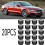 20 Wheel Nut Covers 17 mm with Removal Tool, Black, Durable ABS for Wheel Stud Nuts 2