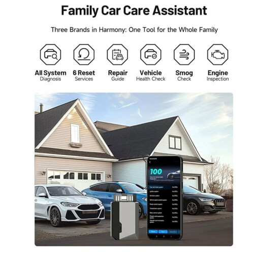 OBD2  Scanner for Car All System Diagnostic Tool IOS Android Vehicle Health Check 6 Reset Services