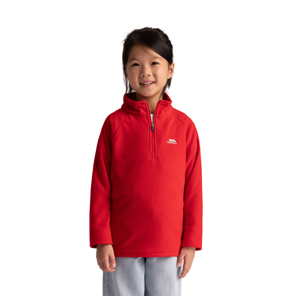 Trespass (2 Years To 3 Years, ) Kids Half Zip Fleece - Uliston Red