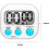 2 Pack Magnetic Kitchen Timer with Large LCD Display, Cooking Timer, Loud Alarm and Countdown Function 4