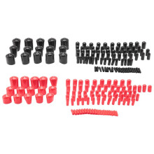 200 Pieces Rubber End Caps Flexible Screw Cap Thread Bolt Protector Caps Covers Black Red Plastic Screw Caps in 9 Size