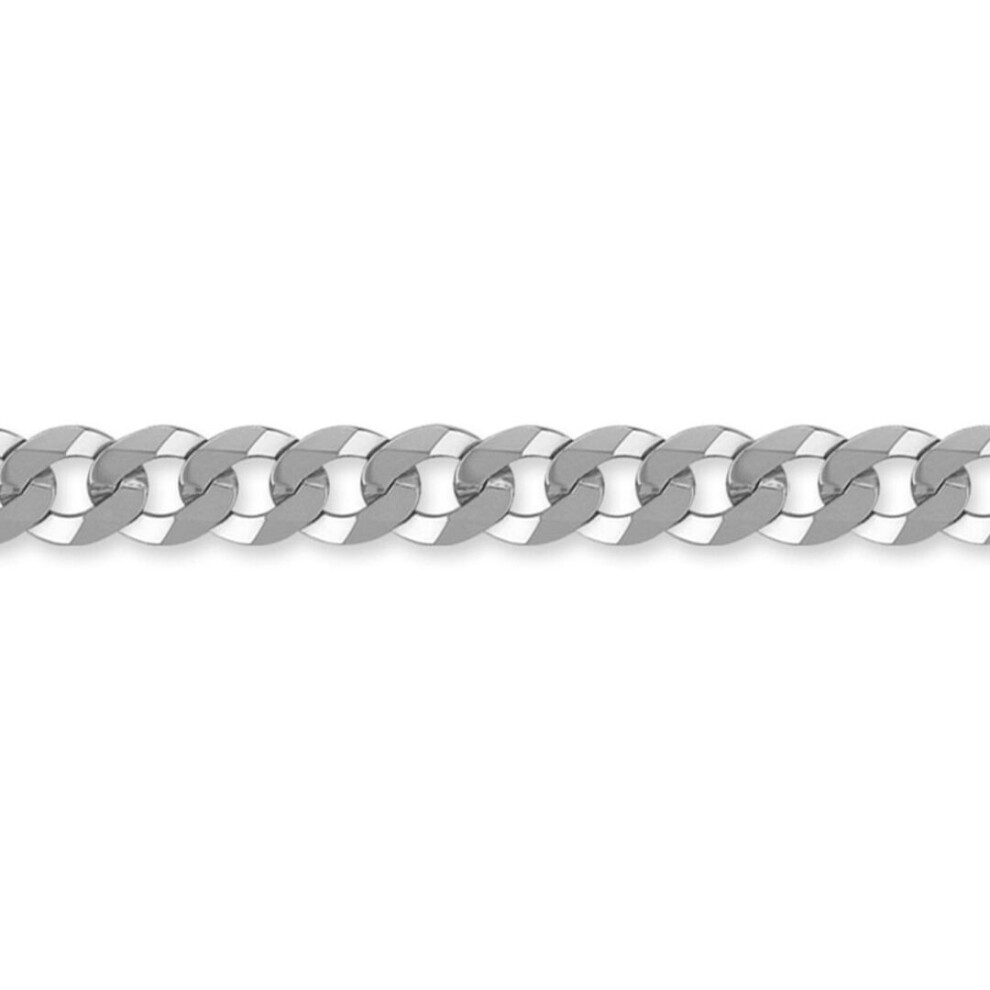 Jewelco London (22) Sterling 8Mm Gauge Curb Chain - Acn006f Silver
