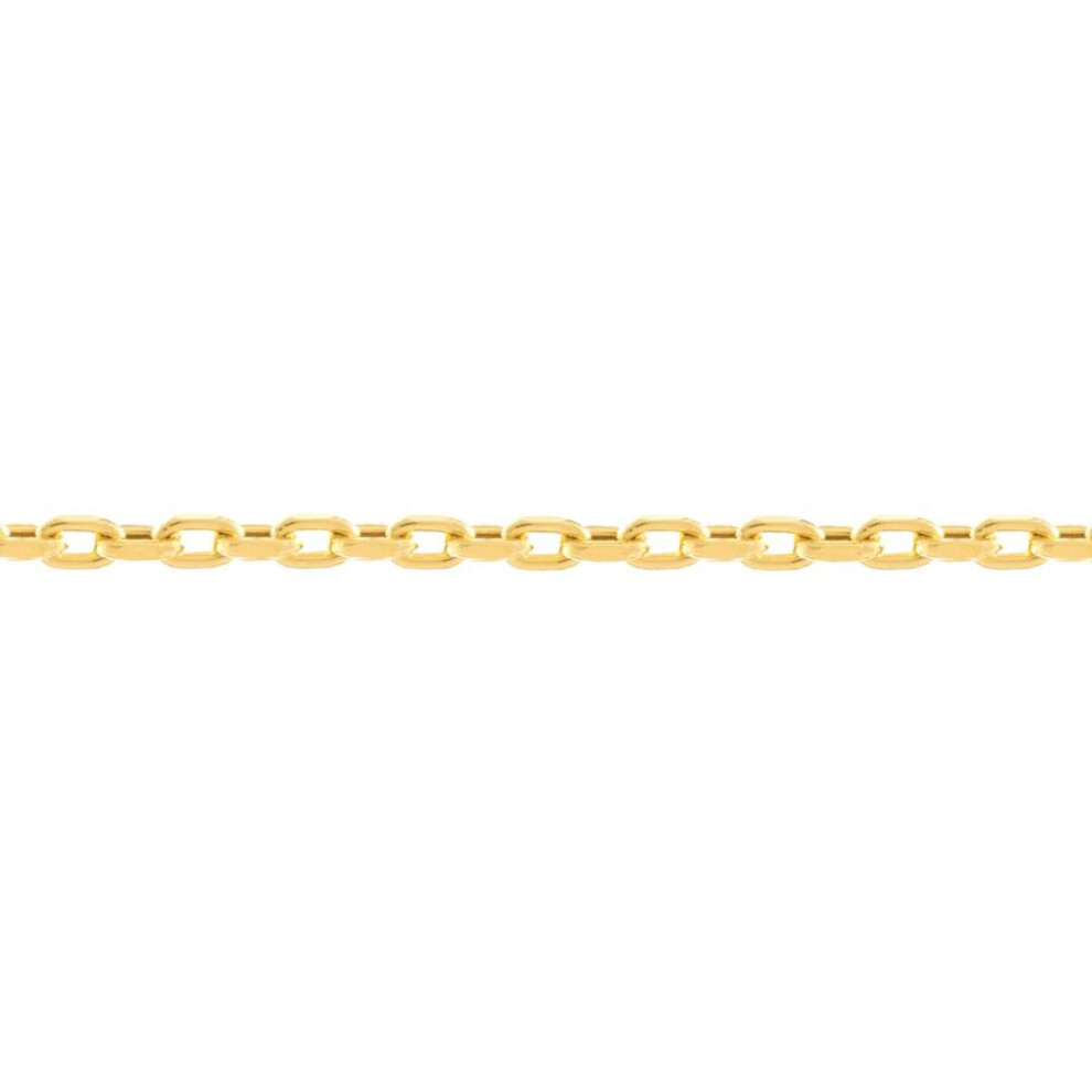 Jewelco London 9Ct Yellow Gold Faceted Oval Cable Forzentina 4Mm Chain Link Bracelet, 7.5 Inch 19Cm - Jcn003e-7.5 Gold,Yellow