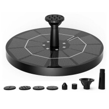 Fontaine Solaire 16 cm 3 W avec Plusieurs Buses pour Bain D'Oiseaux, Bassin de Jardin, Piscine et Réservoir