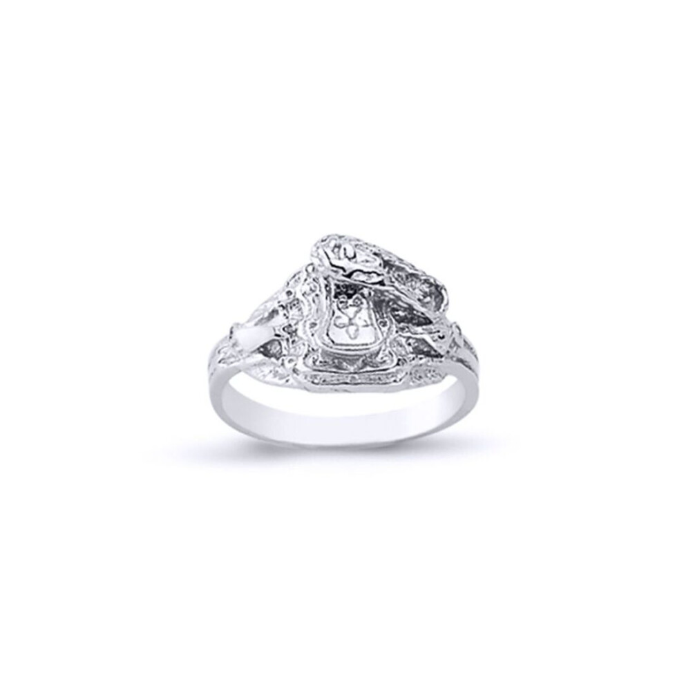 Jewelco London (C) Kids Sterling Childs Saddle Ring Saddle Ring - Gvr34k Silver