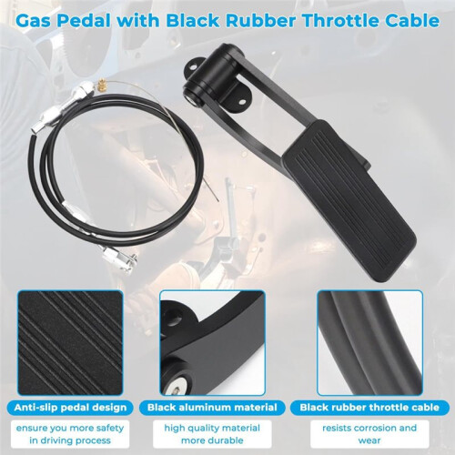 Conjunto de Pedal de Acelerador Universal para  para Chevy e para  Mopar Street Rod com Kit de Cabo de 36 Polegadas