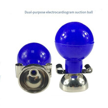Ensemble de 6 Électrodes ECG Réutilisables, Ampoule ECG à Succion Thoracique, Boule de Succion Cutanée Multifonction pour Appareil ECG