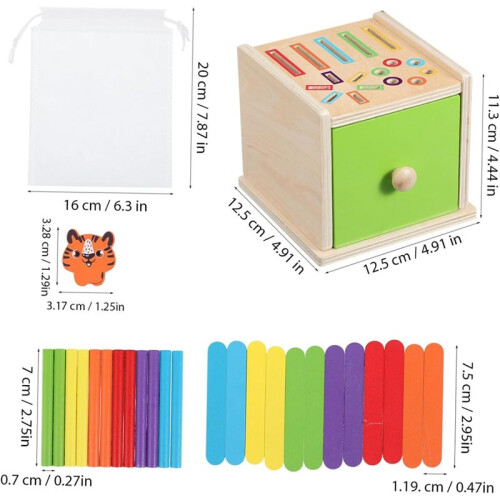 Wooden Color Sorting for Montessori Educational Shape Matching Puzzle Cognitive Development Game Early Learning 1