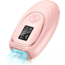 (Pink) Hair Removal Device for Women and Men with Ice Cooling Painless Full Body Use At Home Hair Remover for Face Bikini Line Armpit
