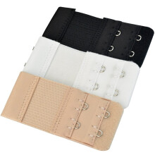 BH-Verlängerung Doppelhaken Weiß / Schwarz / Beige 3er-Pack MultiColor