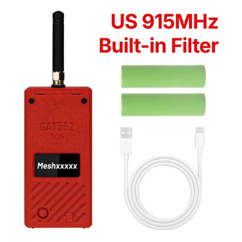 GAT562 30s Meshtastic para LoRaWAN Mesh NRF52840 SX1262 GPS LoRa IoT Node Meshcore Tela OLED de 1,3 Polegadas 30dBm 50KM 915MHz 1