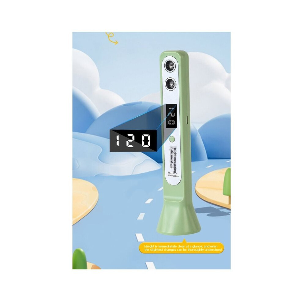 Portable Rechargeable Ultrasonic Stadiometer For Accurate Height Measurement Digital Height Gauge With Led Display Green