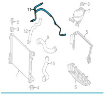 Car Ventilation Pipe for - C-Class W204 E250 E220 C200 C250 GLK220 GLK250 Engine Coolant Overflow Hose