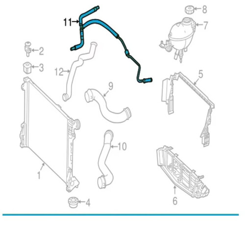 Car Ventilation Pipe for - C-Class W204 E250 E220 C200 C250 GLK220 GLK250 Engine Coolant Overflow Hose