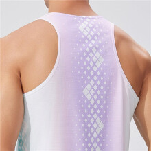Heren Hardloopshirts, Ademende Vesten, Sneldrogende Mouwloze Shirts, Workout Tanktops Paarsgroen S