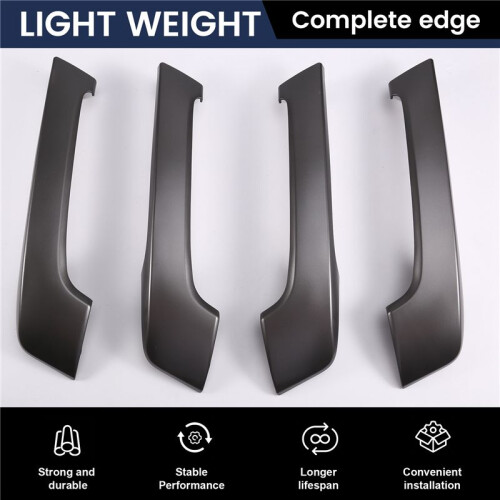 Car Interior Door Handle Door Panel Pull Handle Trim Cover for  Prado LC150 2009-2018 Grey 1