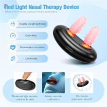 Red Light Nasal Therapy Device with Three Light Modes, Portable Red Light Therapy for Nose and Sinus Relief