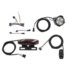 E-Bike Front Rear LED Light Set with Horn Headlight Bike Rack Lamp Electric Bicycle Turn Tail Light