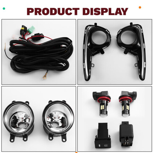 Car Front Bumper Light Fog Light Set Assembly for  Yaris 2018-2020 1