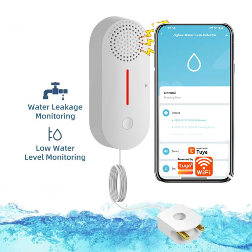 Tuya WLAN-Wasserleckage-Sensor mit Sirene und  Life App 1