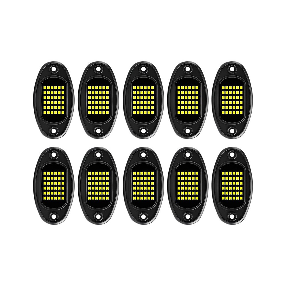 10 X Pure Led Rock Lights Underbody Glow Lamp For Offroad Suv Pickup Truck White 4713687199047