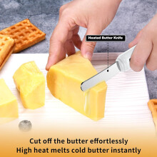 Stainless Steel Heated Butter USB Rechargeable Electric Butter Spreader for Cold Butter Cheese Jam Toast Kitchen Tool