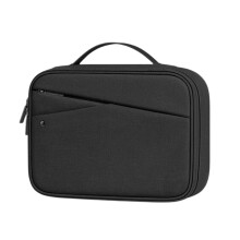 Le sac de rangement polyvalent en nylon avec fermetures Ă -Noir