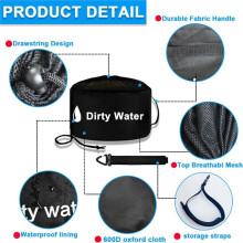 Paquete de 4 Bolsas Impermeables para Mangueras de Caravana, Bolsa Multiusos para Mangueras de Desagüe, 4 Colores para Mangueras de Desagüe y Agua