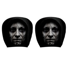 Funny Face Car Headrest Covers Set Of 2 Polyester-Type G