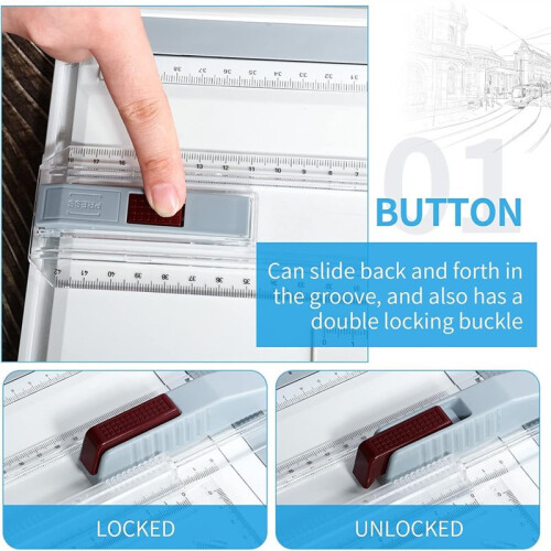 A3 Portable Drawing Board,Multi-Function Metric Drafting Table Drafting Board with Clear Rule Parallel Motion and Angle 2