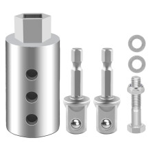 Schwerlast-Anhänger-Wagenheber-Bohradapter mit Kabellosem Bohrer, 1/2 Bis 1 Steckdosenadapter Passt auf Jeden 1" Antrieb Am Anhänger-Wagenheber