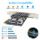 Carte D'Extension USB3.2 GEN1 PCIE 4  USB-A 5 Gbit/S Adaptateur de Carte D'Extension Riser pour WIN7/10/11 LINUX 7